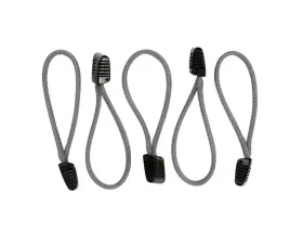 HSP Seats Paracord Zipper Pulls w/ Plastic Grip Pack of 5 Graphite